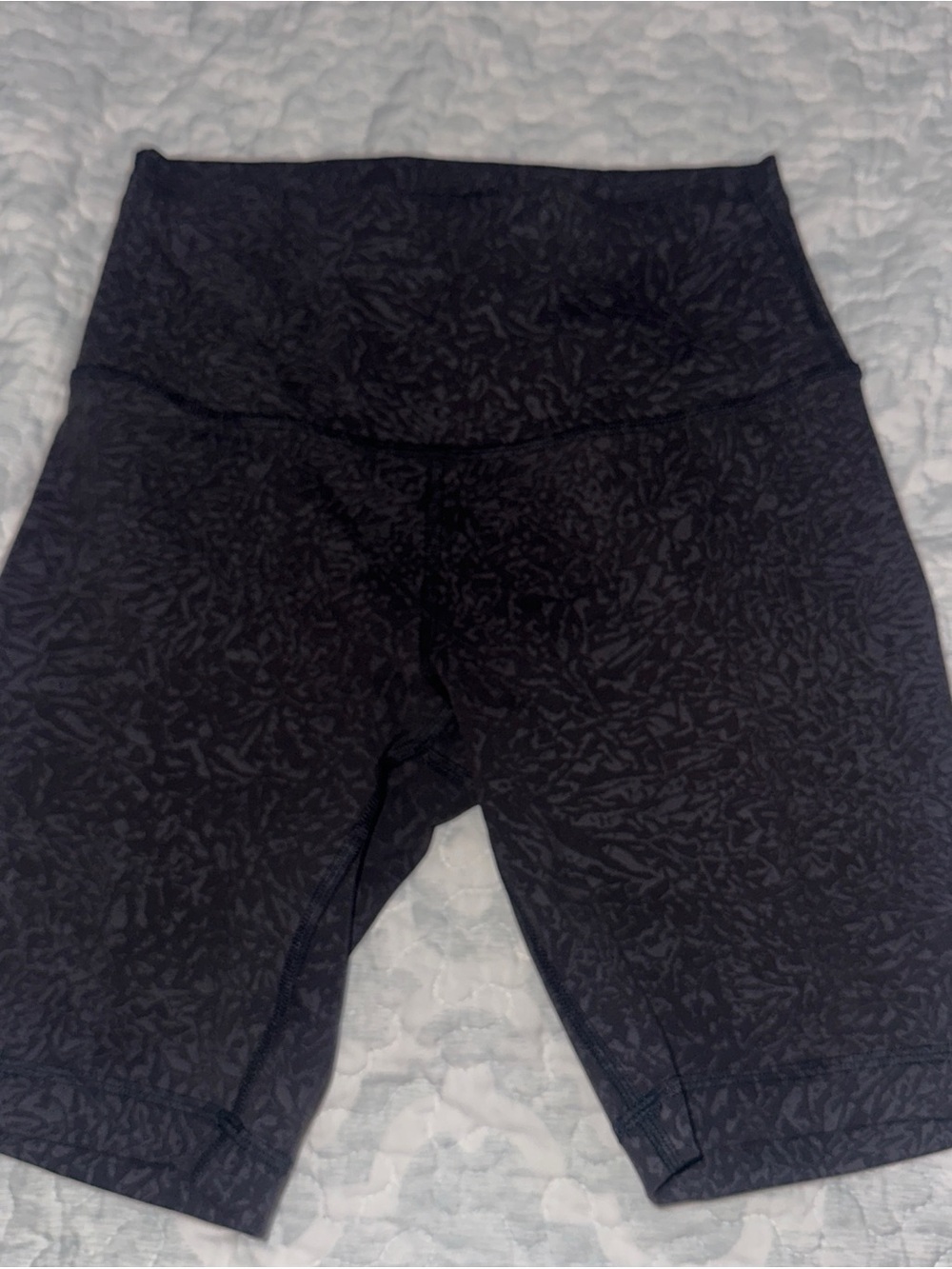lululemon athletica Black Subtle-Print High-Rise Athletic Shorts